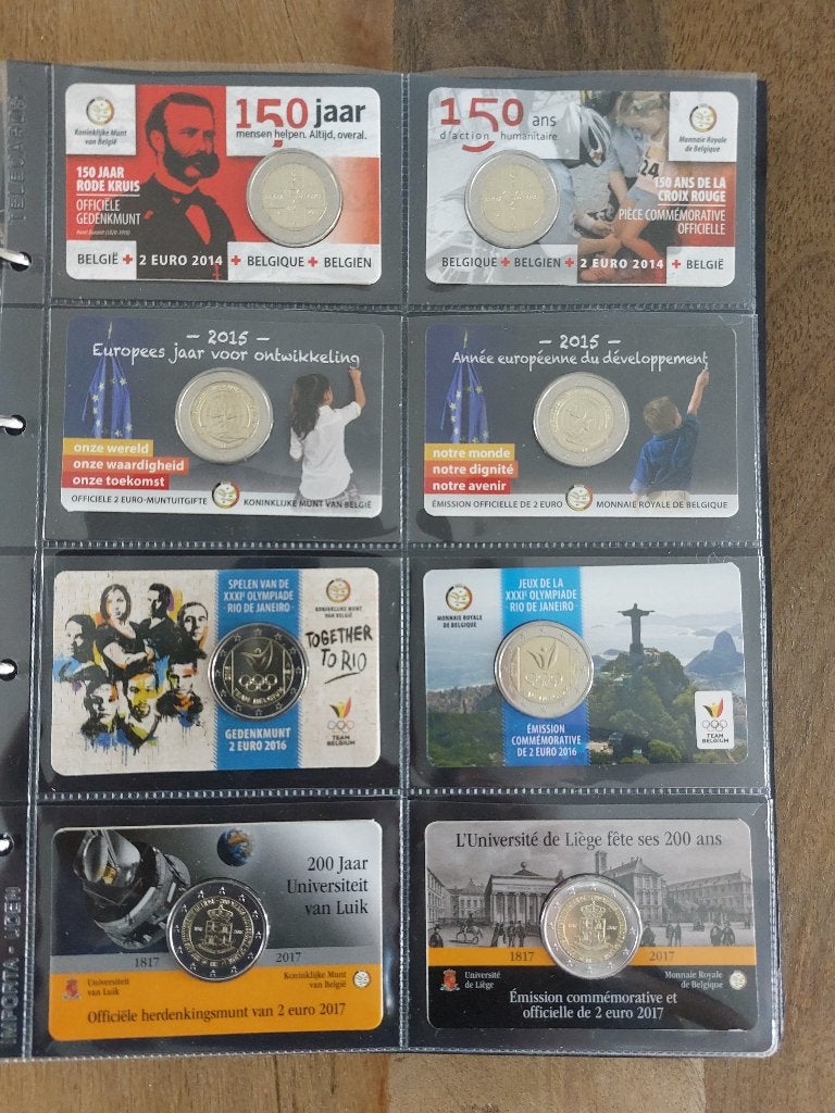 41 Coincards België 2 euro 2014-2026 + luxe map en cassette, Verzenden, België, 2 euro