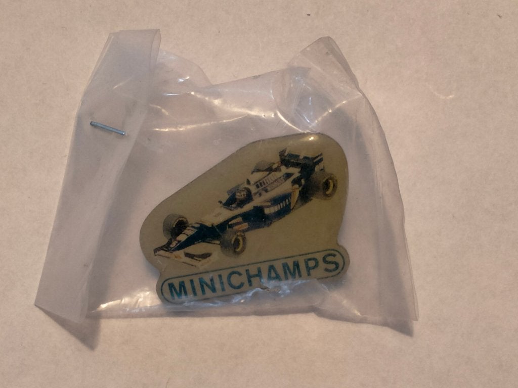 Minichamps mini champs auto miniatuur logo pin race auto's, Ophalen of Verzenden, Gebruikt, Overige onderwerpen