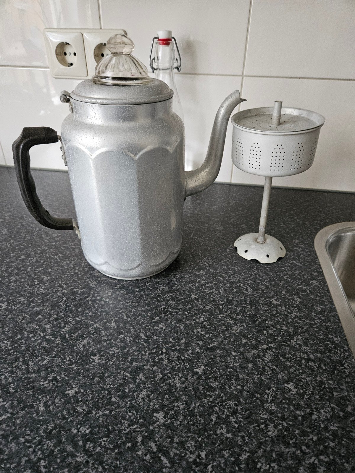 Vintage Aluminium Percolator Koffiepot, Antiek en Kunst, Ophalen of Verzenden