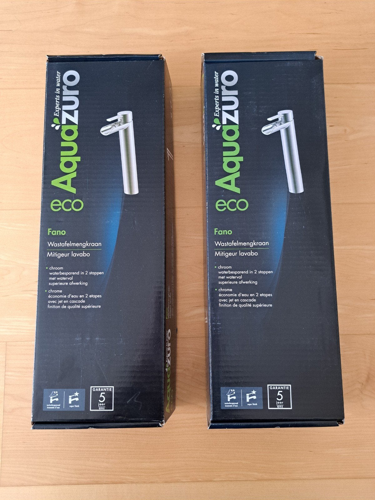 AquaZuro Eco  Wastafelmengkraan Fano Chroom (2 stuks) Nieuw!, Ophalen, Nieuw