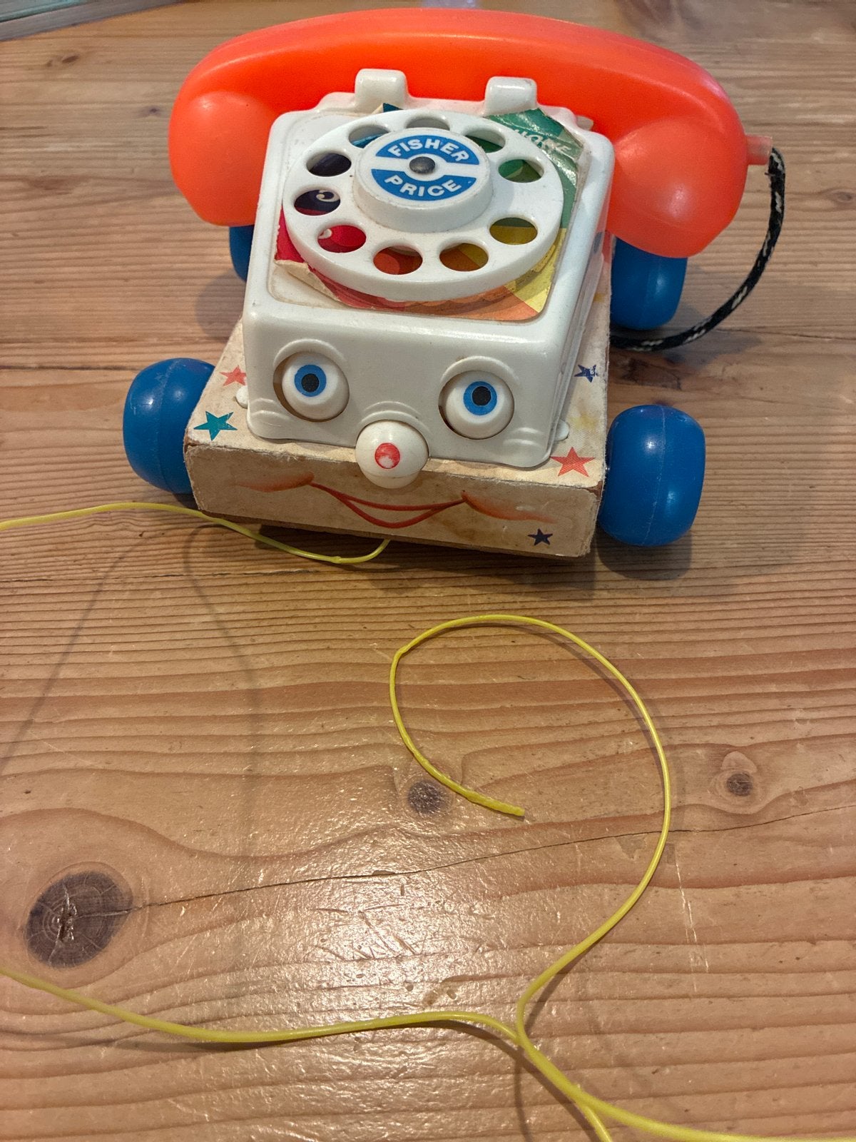 Vintage Fisher-Price Chatter Telephone - Klassiek Speelgoed, Ophalen of Verzenden, Gebruikt, Duw- of Trekspeelgoed, Met geluid