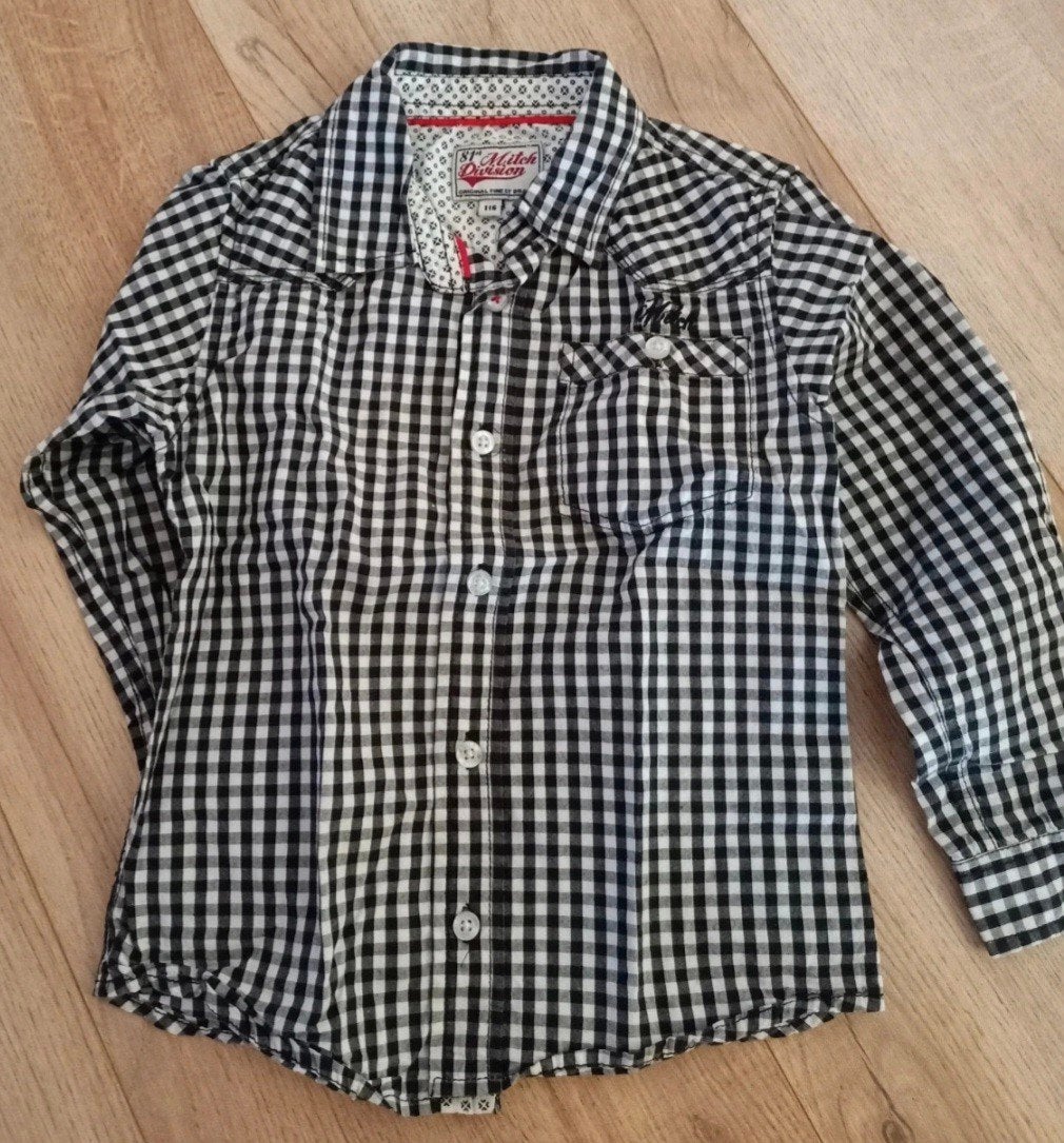 Mitch Division geruit overhemd maat 116, Kinderen en Baby's, Mitch Division, Overhemd of Blouse, Ophalen of Verzenden, Zo goed als nieuw