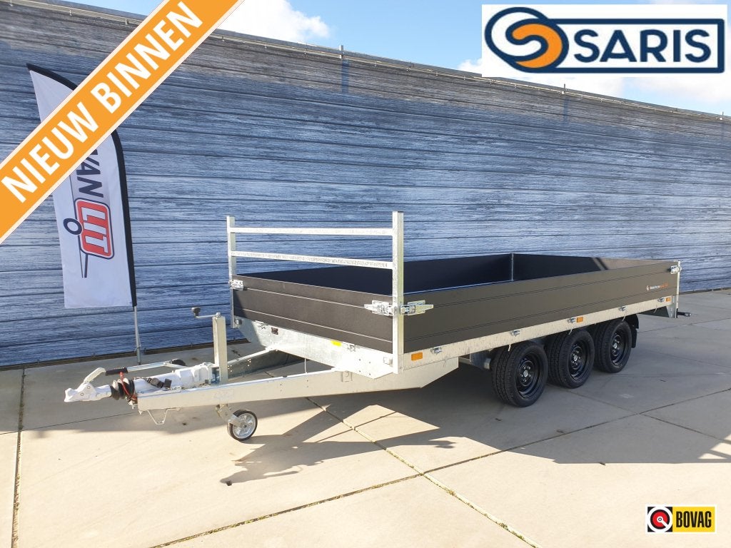 Saris PL 406x204 3500kg 3as Plateauwagen, 3assen, 3x1500kg, Auto diversen, Niet ingevuld, Nieuw, Niet ingevuld, Niet ingevuld