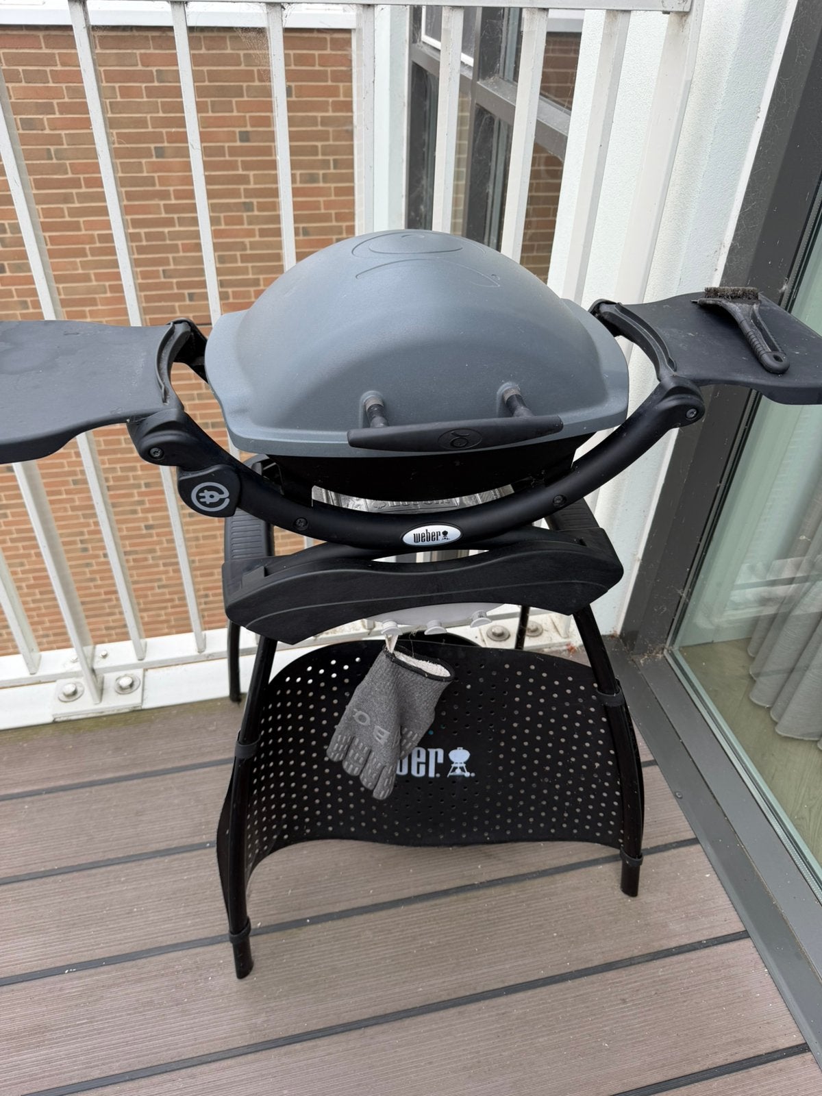 Weber Q 1400 elektrische bbq grijs op standaard 43 x 32 cm, Ophalen