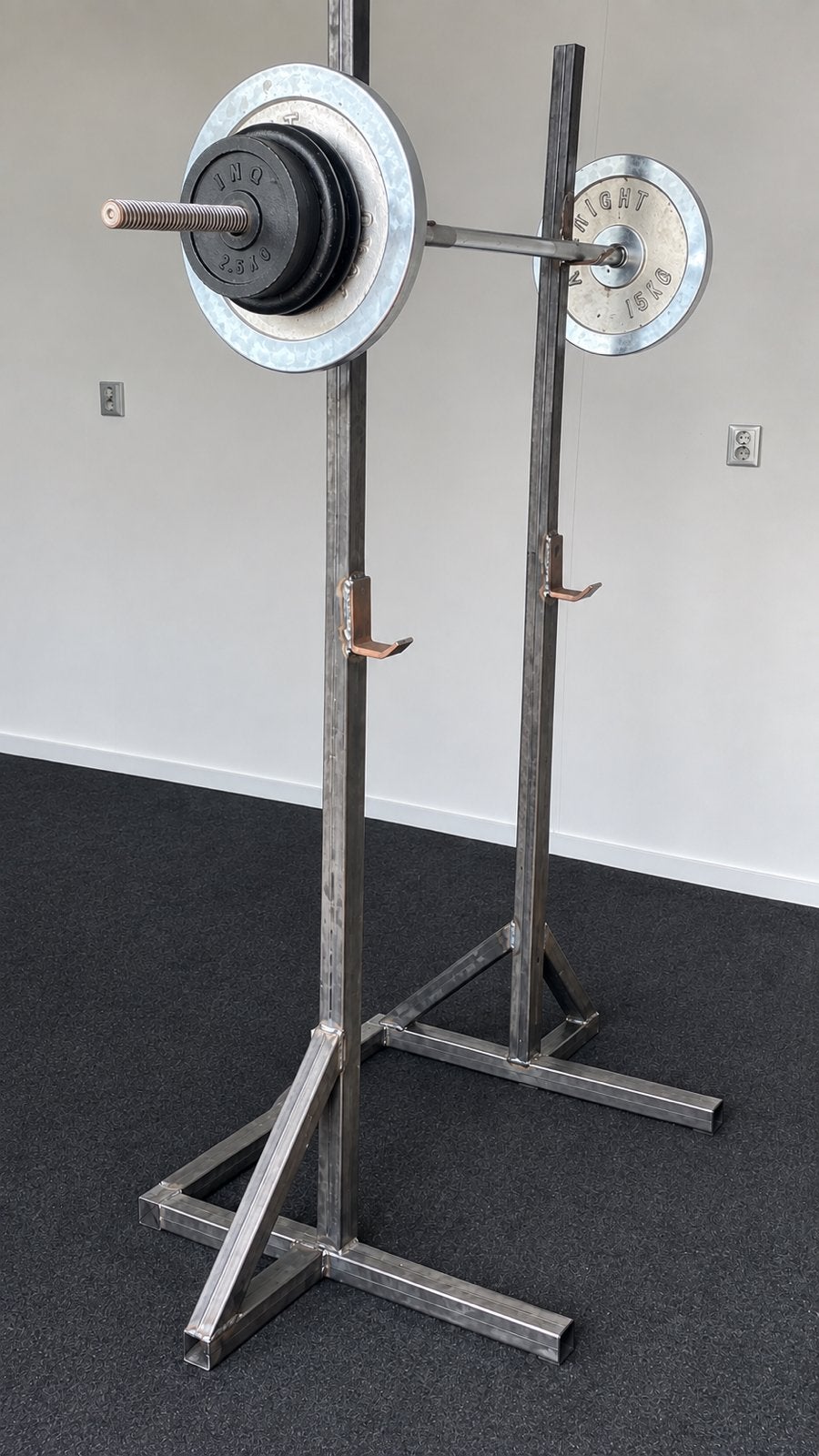 Professioneel squat rack / halterrek – stevig stalen frame, Ophalen, Zo goed als nieuw, Benen, Overige typen