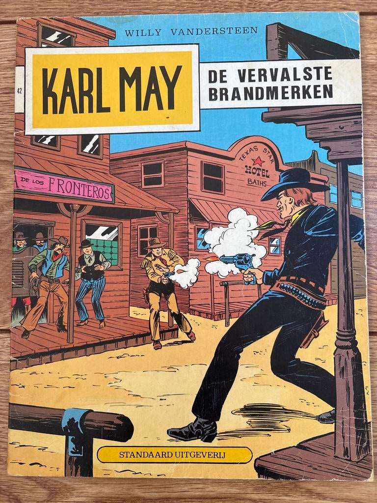 Karl May - De Vervalste Brandmerken (Willy Vandersteen), Eén stripboek, Ophalen of Verzenden, Gelezen