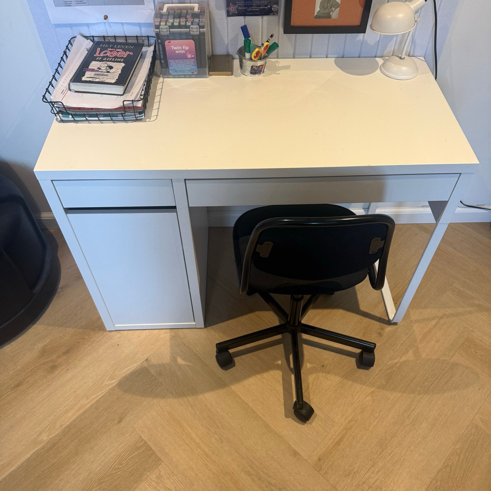 IKEA Micke kinderbureau met bureaustoel, Ophalen, Gebruikt, Met lades, IKEA