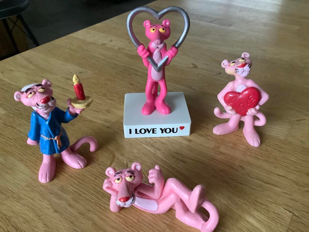 Pink Panther figuurtjes Bully 4x samen 6,00, Ophalen of Verzenden, Zo goed als nieuw