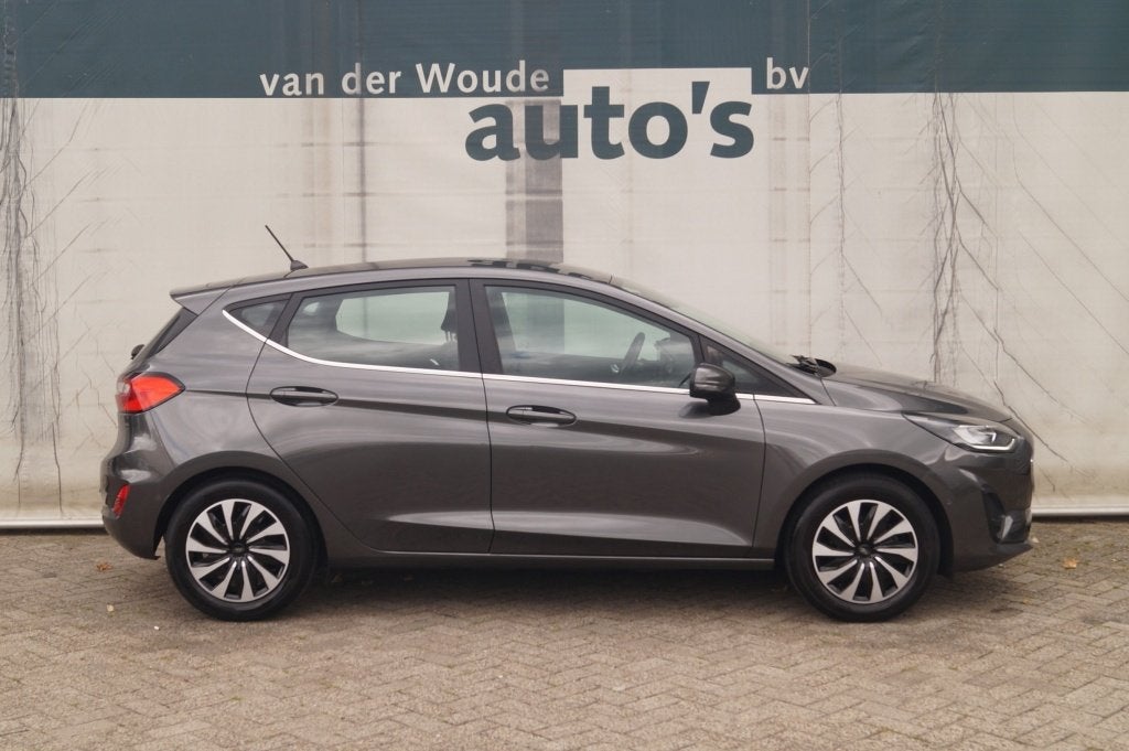 Ford Fiesta 1.0 EcoBoost 125pk Hybrid Titanium -ECC-CAM-TREK, Voorwielaandrijving, Gebruikt, Euro 6, Automatische klimaatregeling