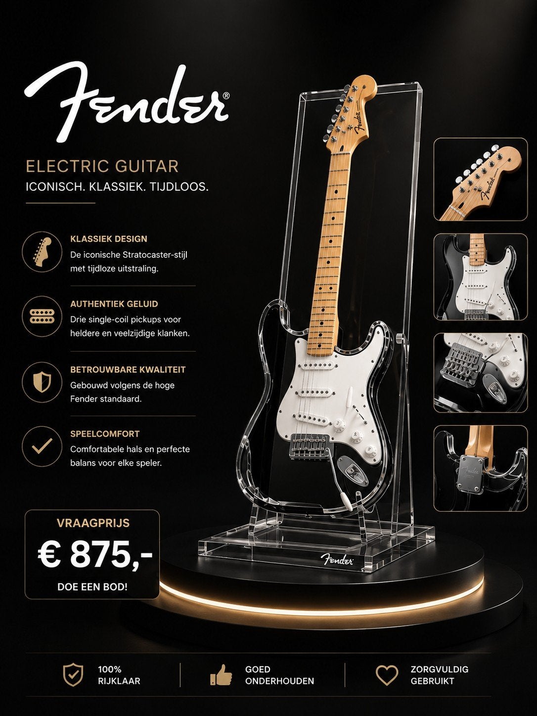 Fender Custom Made Exclusieve Gitaar voor Liefhebber, Ophalen of Verzenden, Zo goed als nieuw, Solid body, Fender
