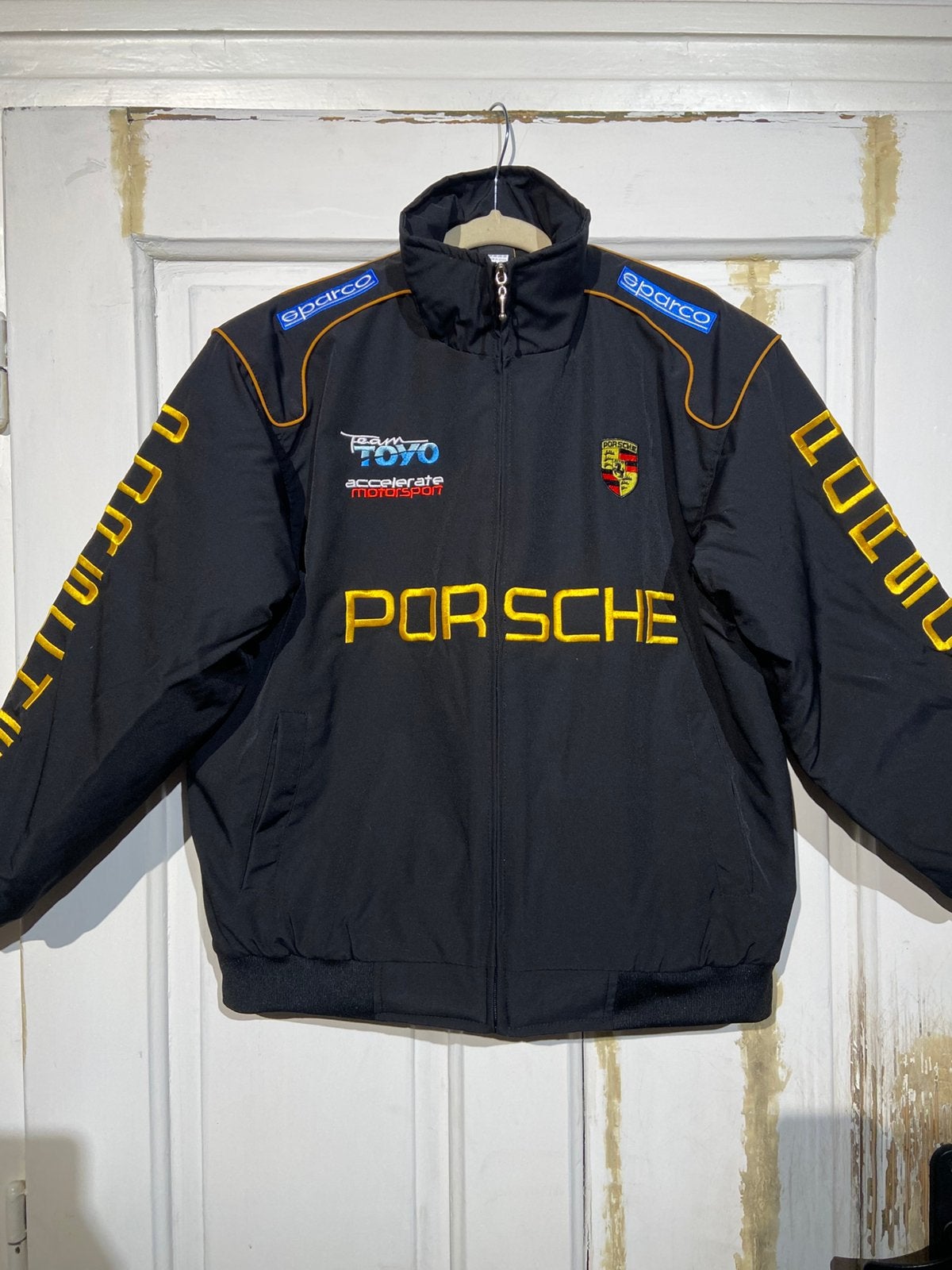 Porsche Racing-jas (maat L) Vintage, Ophalen of Verzenden, Zo goed als nieuw, Maat 52/54 (L), Zwart