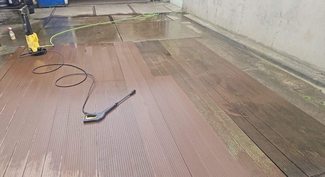 Kunststof terrasdelen met toebehoren - ruim 6m2, Tuin en Terras, Terrasdelen en Vlonders, Ophalen