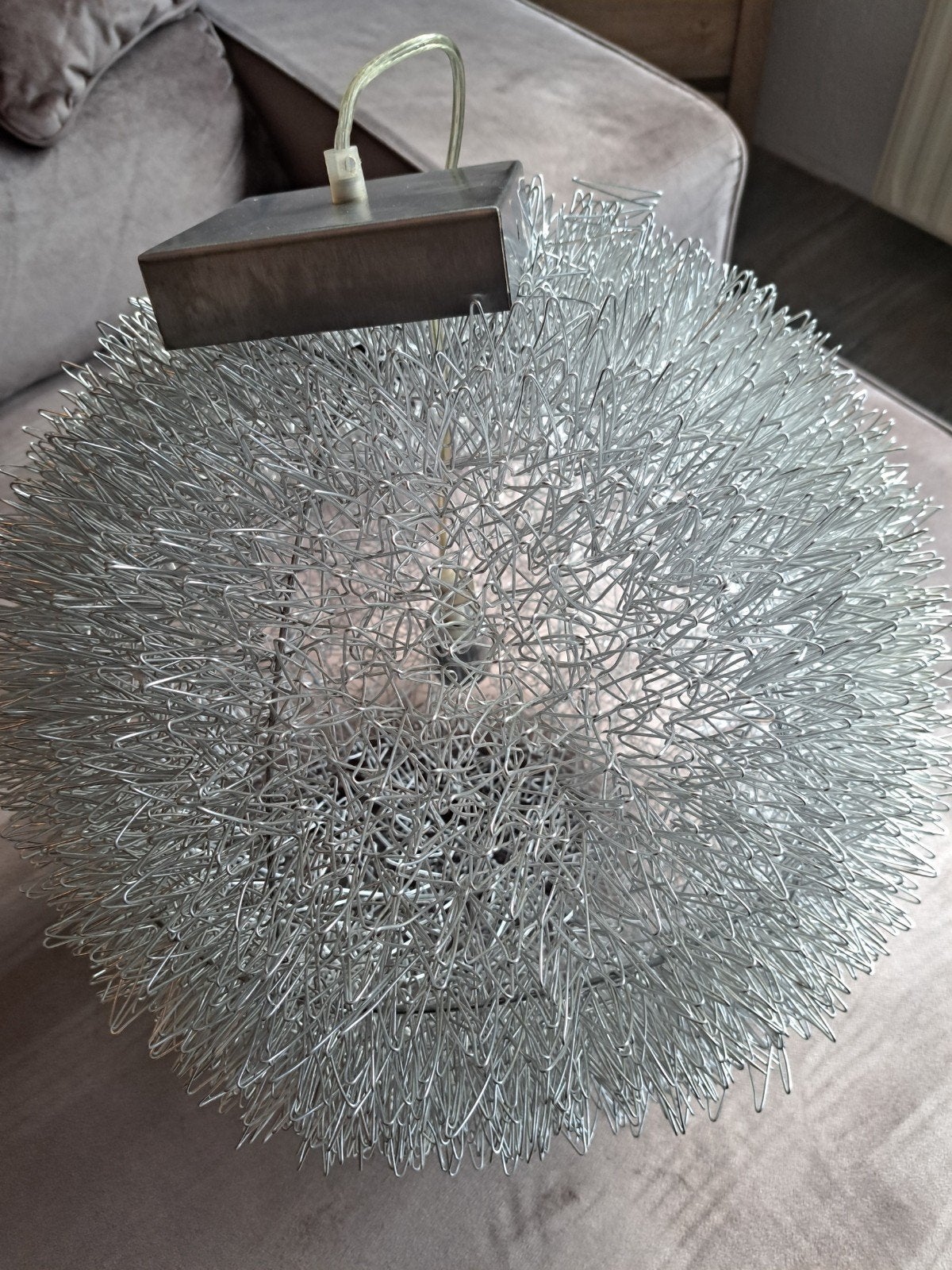 Moderne draadlamp / hanglamp - Zo goed als nieuw, Ophalen of Verzenden, Zo goed als nieuw, Metaal, Modern, Design, Industrieel