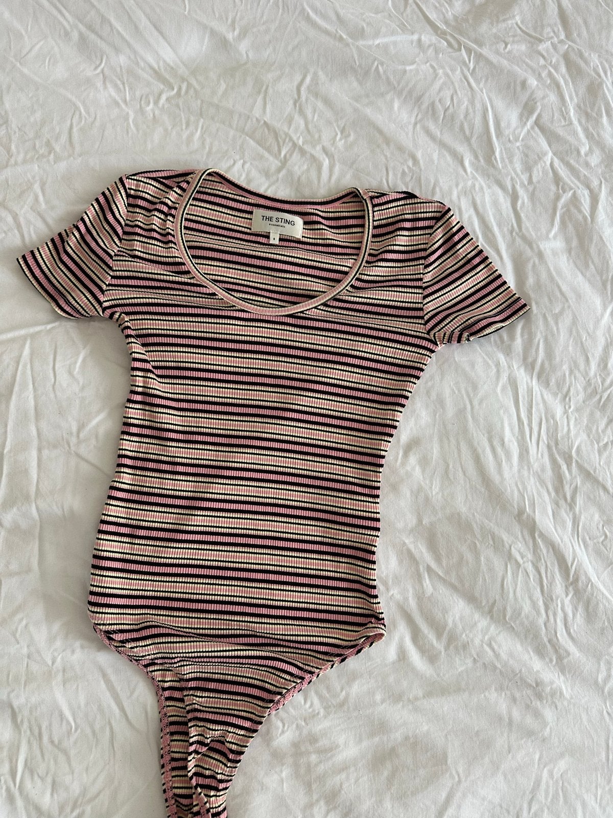 The Sting gestreepte bodysuit maat S, Meerkleurig, Ophalen of Verzenden, Zo goed als nieuw, Korte mouw