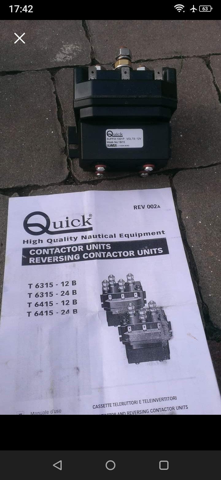 QUICK relay box T6315 for windlass, Ophalen, Nieuw