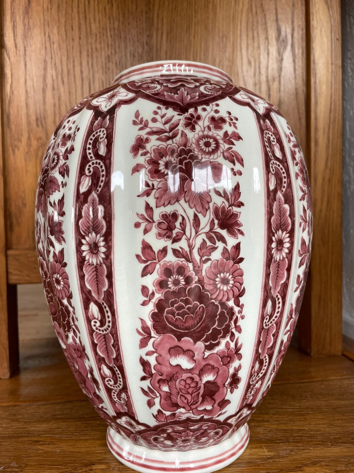 Antieke Delfia vaas met bloemmotief, Antiek en Kunst, Ophalen