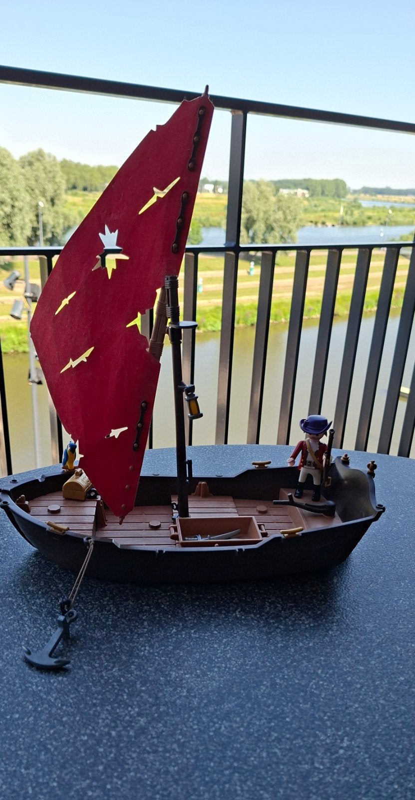 Playmobil Piratenschip met accessoires en opbergdoos, Kinderen en Baby's, Speelgoed | Playmobil, Ophalen of Verzenden, Gebruikt