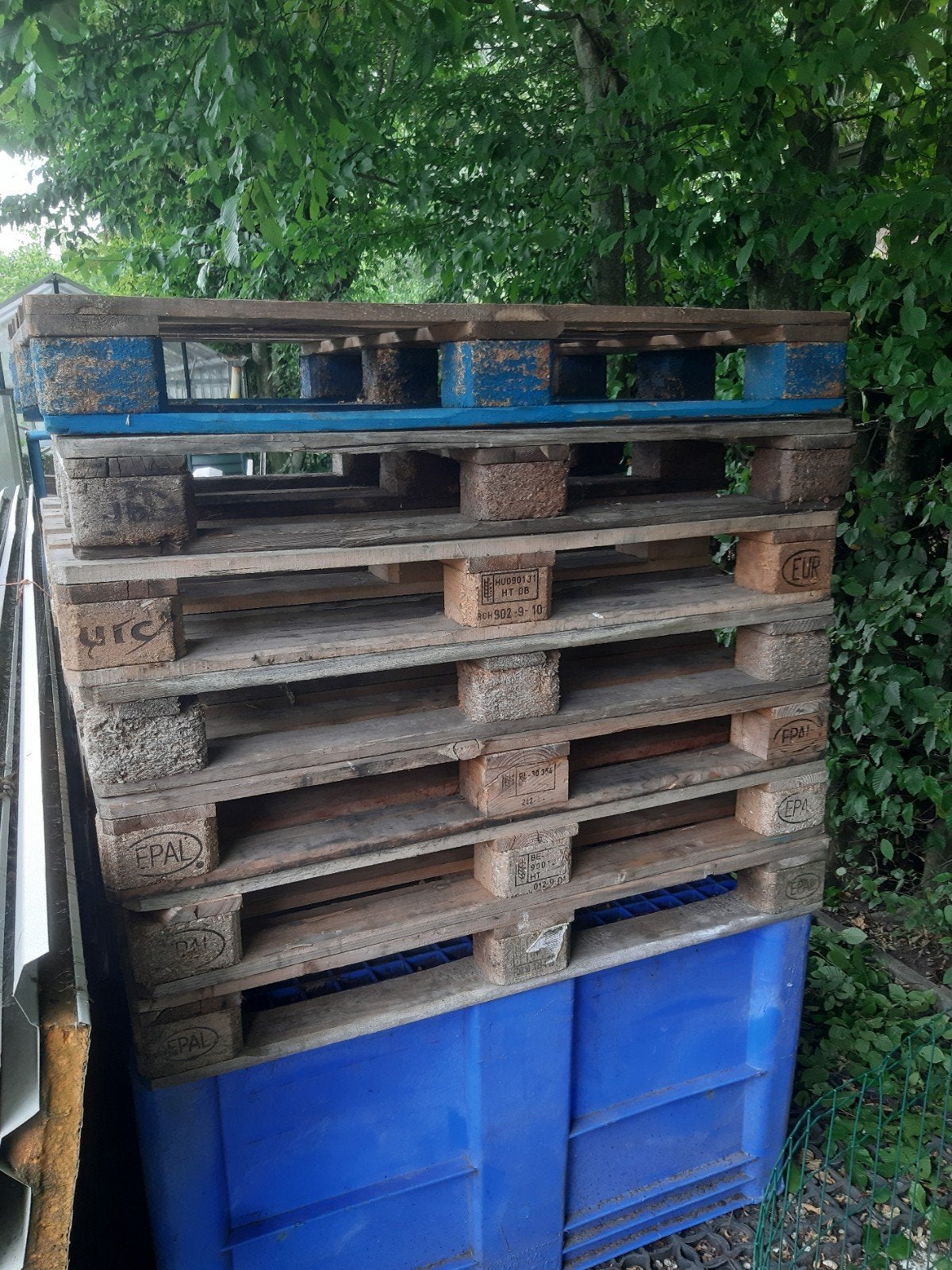 7 gebruikte Europallets - Ideaal voor transport of projecten, Doe-het-zelf en Verbouw, Platen en Panelen, Ophalen of Verzenden