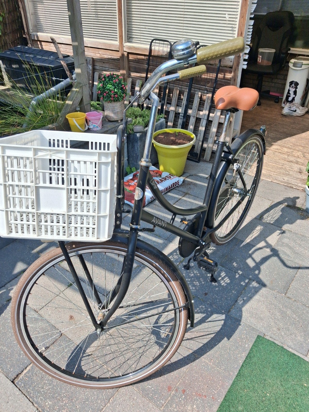 Omafiets met mand voorop - Zonder versnellingen, Ophalen
