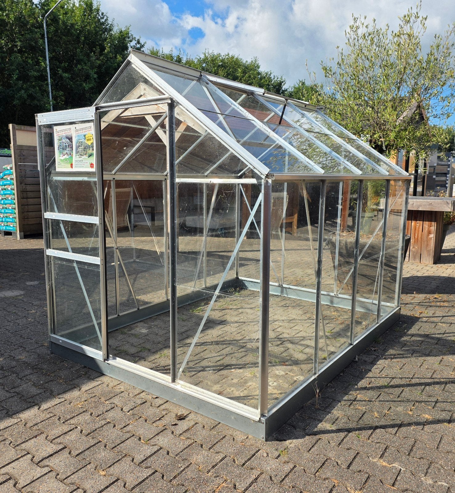 tuinkas populair 86 met tuinders glas, Ophalen, Glas