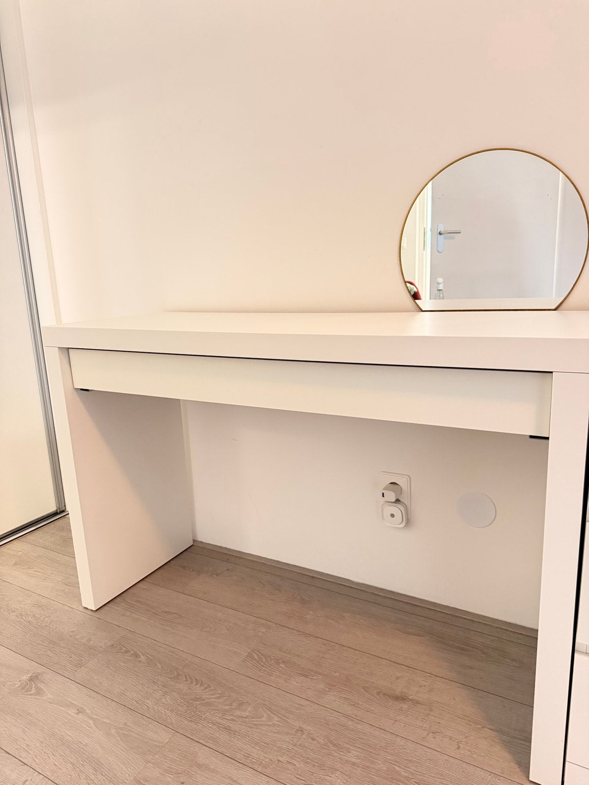MALM toilettafel met glasplaat - Zo goed als nieuw, Ophalen, Zo goed als nieuw, Hout