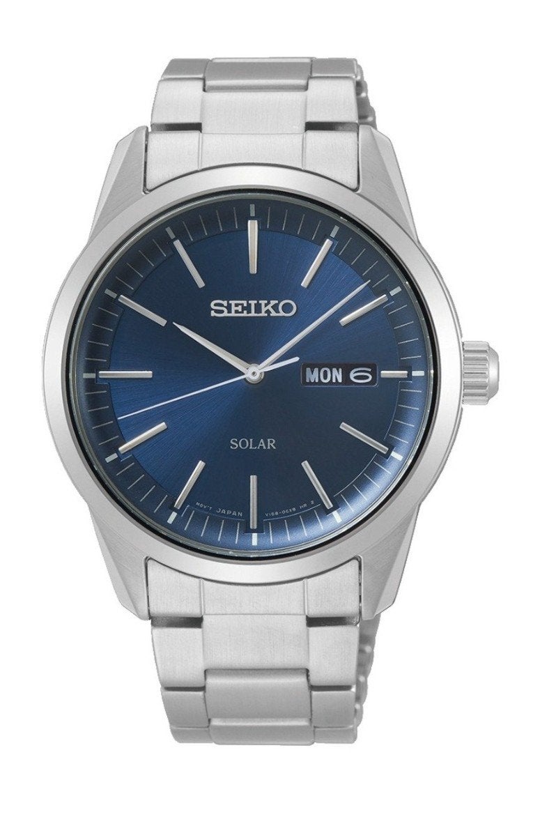 Seiko SNE525P1 Solar Horloge, Staal, Polshorloge, Ophalen of Verzenden, Zo goed als nieuw