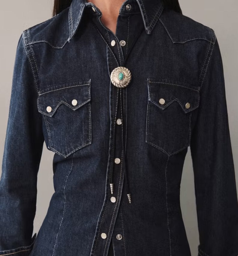 mango denim blouse/overhemd mt.m, Ophalen of Verzenden, Nieuw, Maat 38/40 (M), Blauw