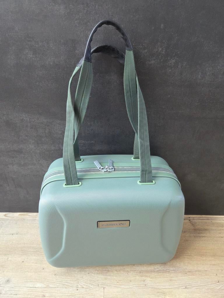 CARRYON Toilettas/Beautycase - Groen, Gebruikt, Ophalen of Verzenden, Met spiegeltje(s), Hardcase