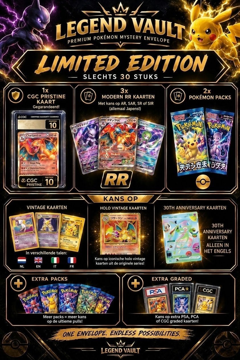 LEGEND VAULT Mystery Envelope — Guaranteed CGC Pristine 10
