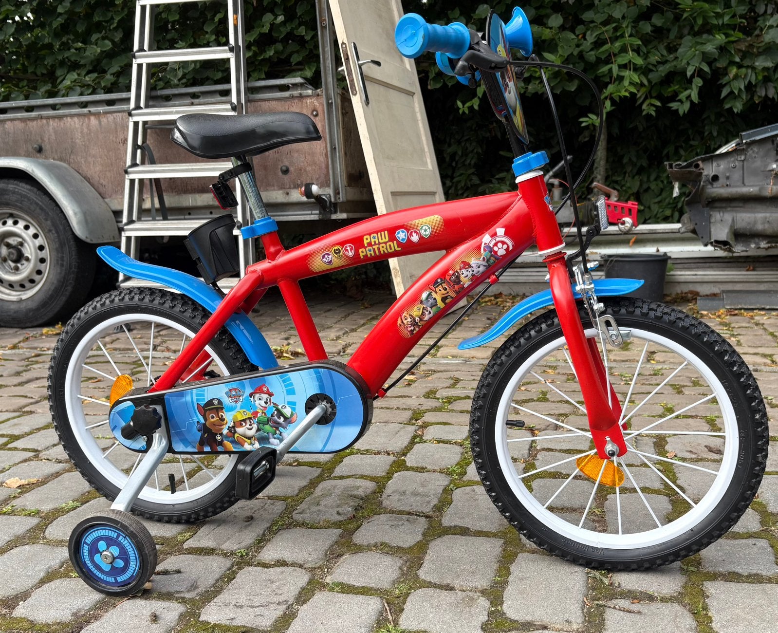 Paw Patrol 16”, 16 inch kinderfiets, zo goed als nieuw!, Fietsen en Brommers, Ophalen, Zijwieltjes, 16 tot 20 inch, Velgrem