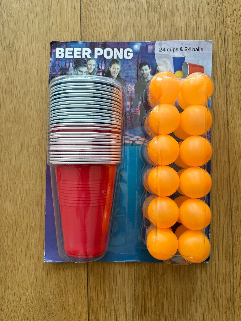 Beer pong set 24 bekers en 24 ballen nieuw in verpakking, Ophalen of Verzenden, Nieuw, Versiering, Abraham of Sarah