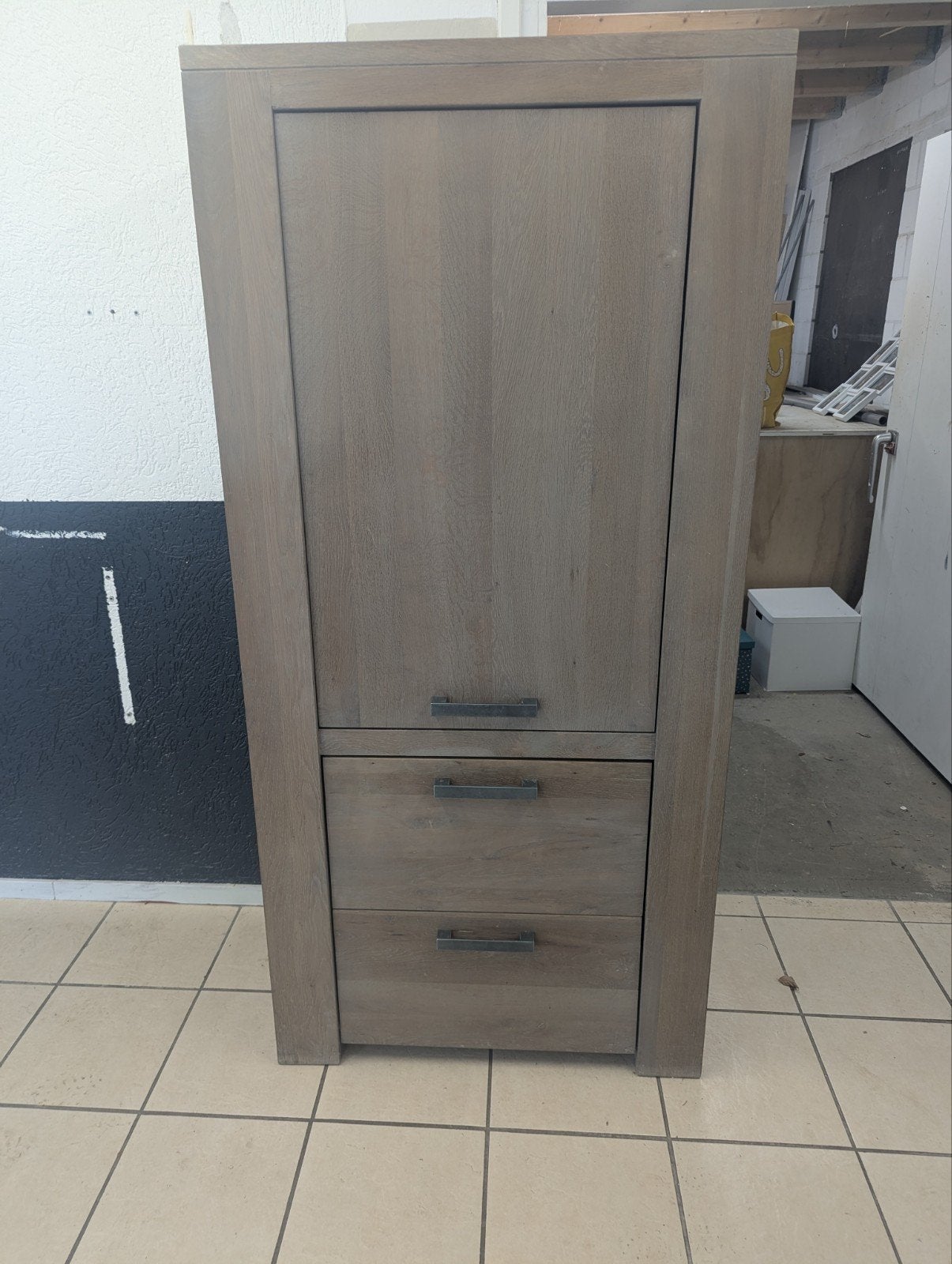 Massief licht eiken kast, Huis en Inrichting, Kasten | Buffetkasten, Ophalen, Gebruikt, 50 tot 100 cm, 150 tot 200 cm