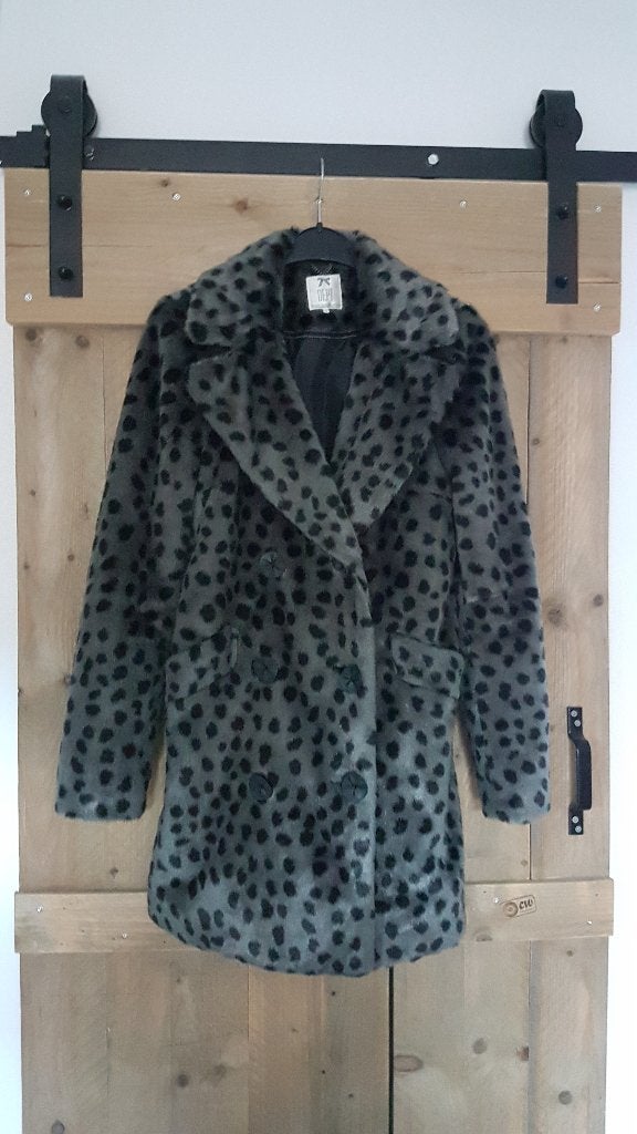 Dames winterjas Dept maat S grijs / zwart, Kleding | Dames, Ophalen of Verzenden, Zo goed als nieuw, Maat 36 (S), Grijs