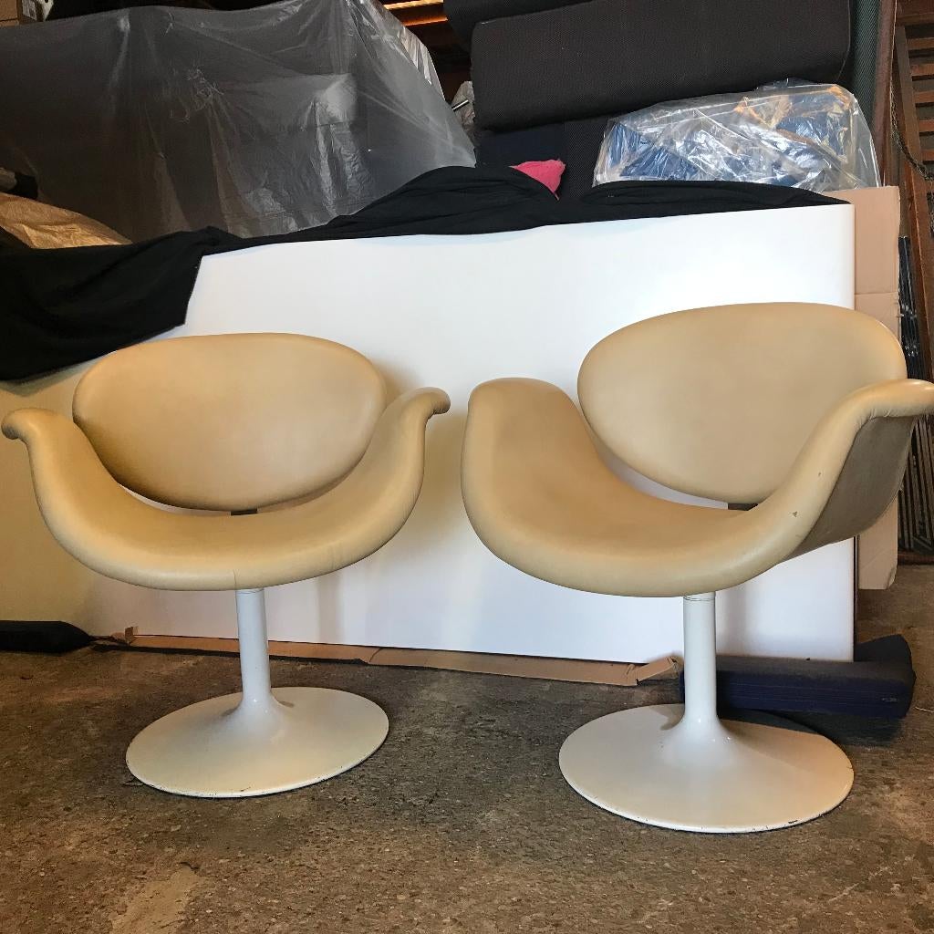 2 Artifort Little Tulip Tulp Chair fauteuil early edition, 75 tot 100 cm, Ophalen of Verzenden, Nvt, Nvt