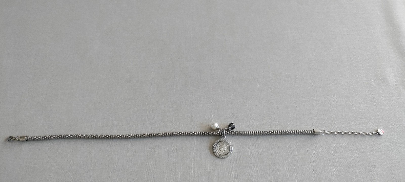 Ketting,Halssieraad,Frank Walder,50 cm,Juliana,Munt,grijs, Ophalen of Verzenden, Nieuw, Grijs