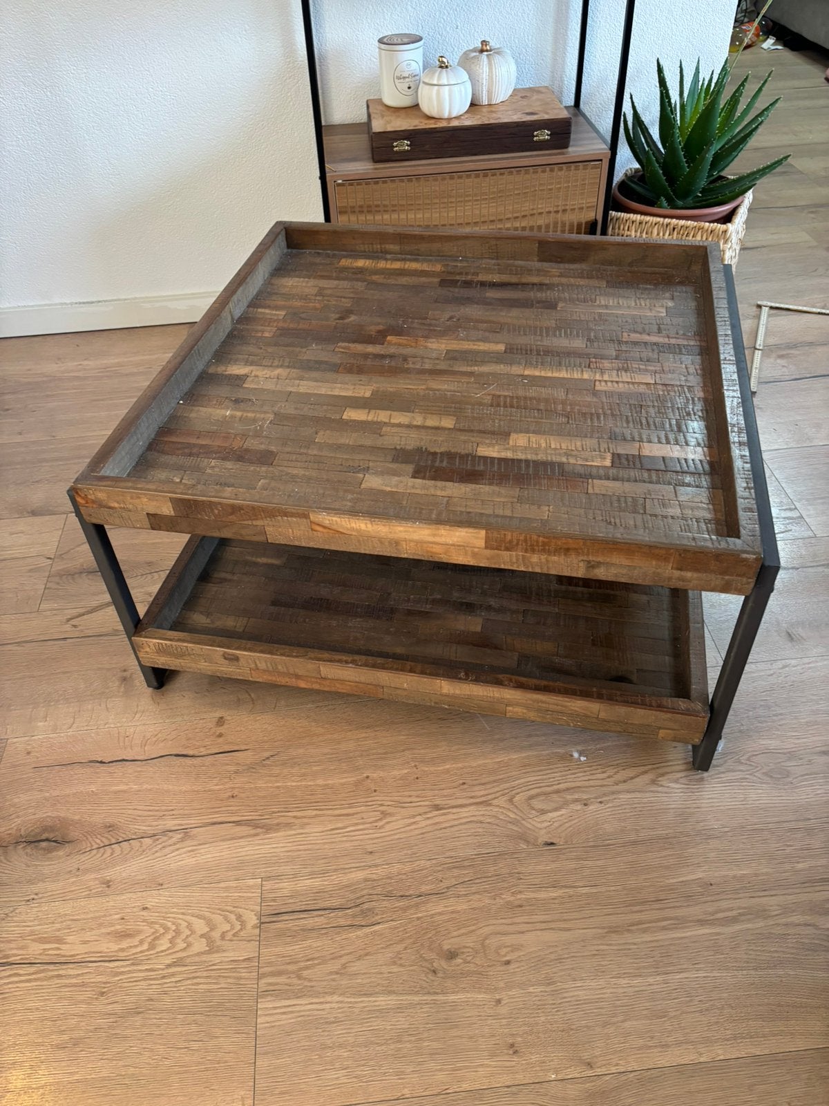 Vierkante salontafel, Ophalen, Zo goed als nieuw, Vierkant, 50 tot 100 cm