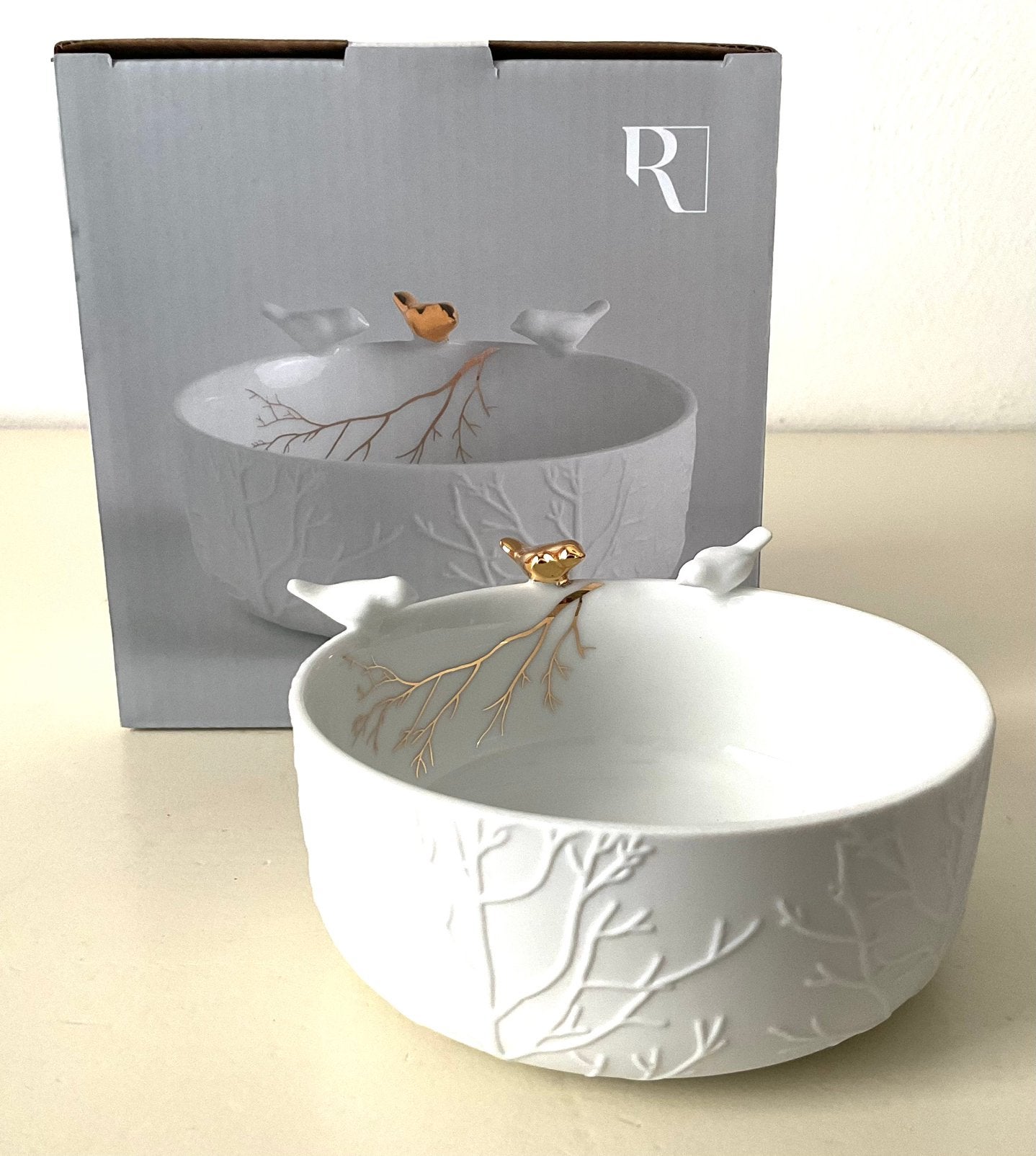 Rader bowl birds, Ophalen of Verzenden, Nieuw, Rond, Porselein of Keramiek
