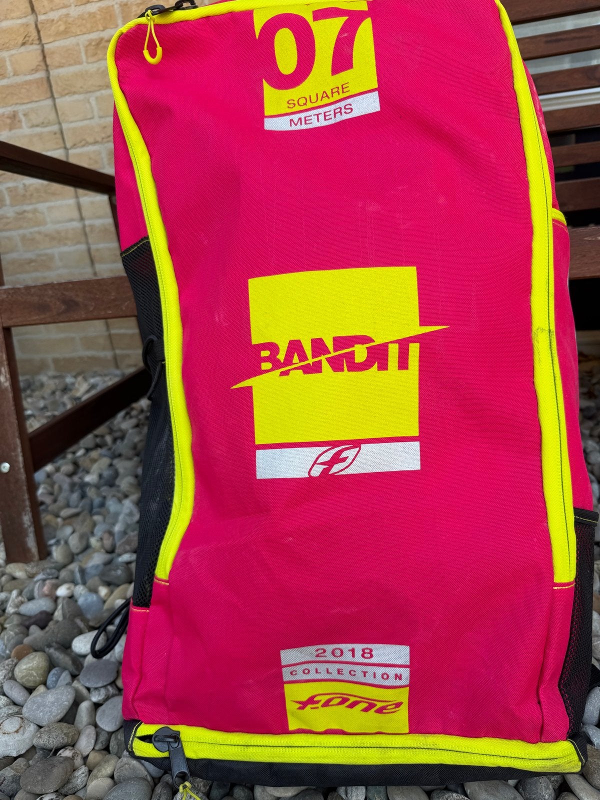 F-One Bandit 2018 7m² Kite met Bar - Zo goed als nieuw, Geen board, Verzenden, Zo goed als nieuw, Bar