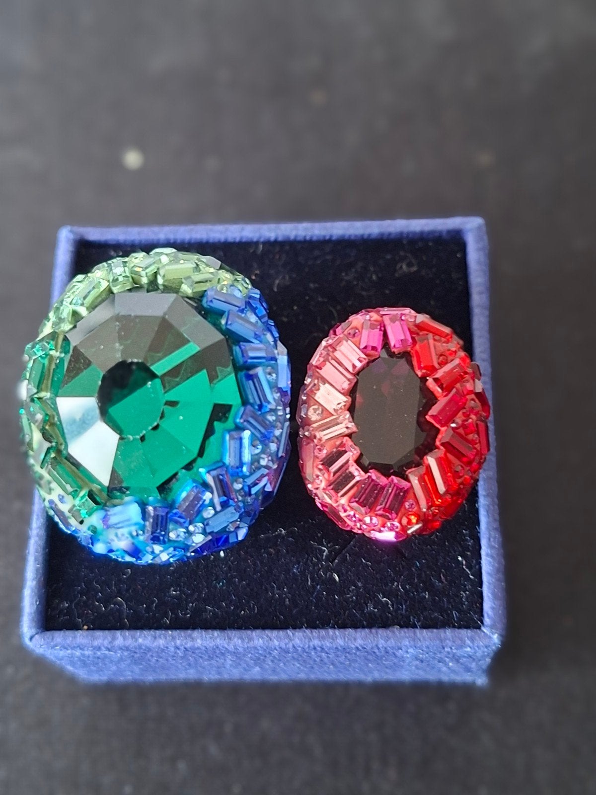 Super swarovski ring, Sieraden, Tassen en Uiterlijk, Ringen, Verzenden, Zo goed als nieuw, 17 tot 18, Dame