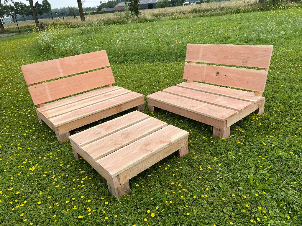 Douglas houten loungebank 120x80cm - palletformaat, Ophalen of Verzenden, Nieuw, Hout