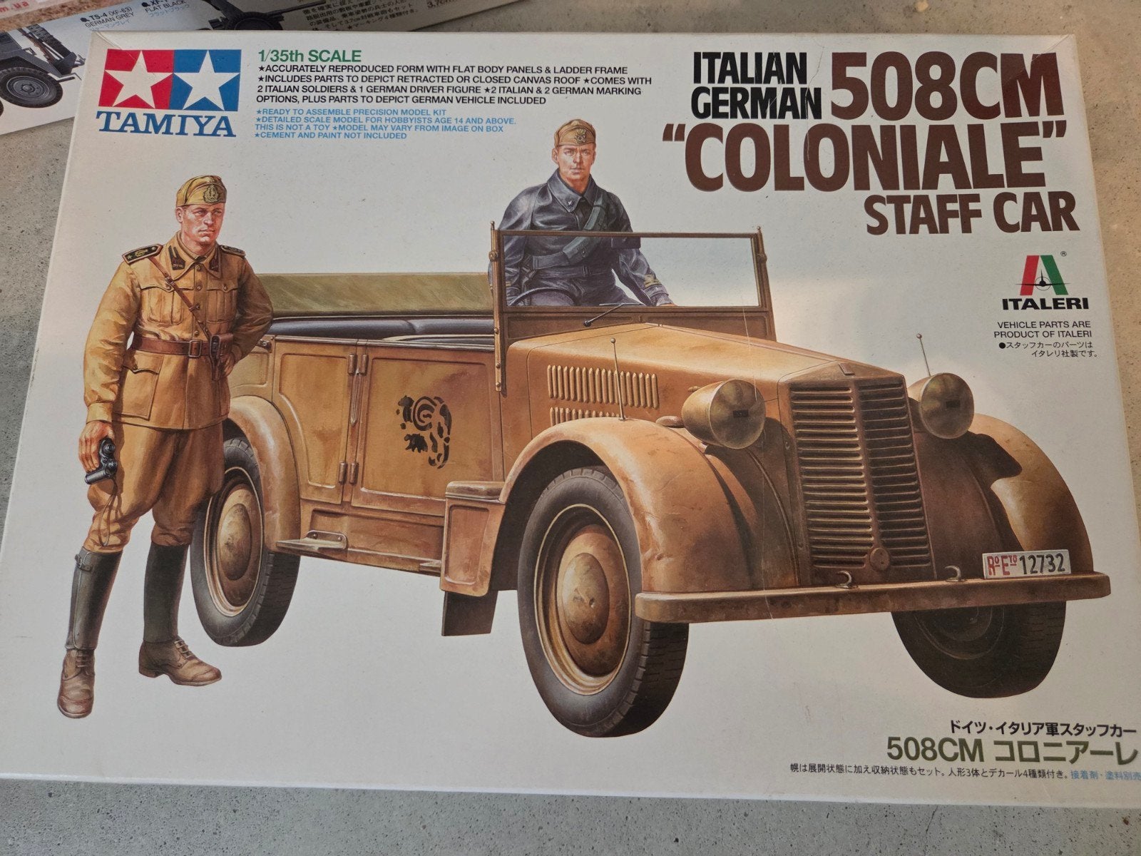 Tamiya Italian/German Staff Car 1/35 Fiat Coloniale, Auto, 1:32 tot 1:50, Nieuw, Ophalen of Verzenden