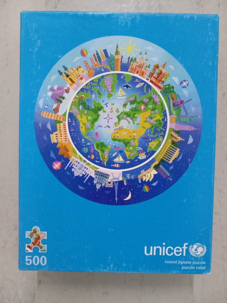 Unicef - Ronde Puzzel - 500, Ophalen of Verzenden, 500 t/m 1500 stukjes, Zo goed als nieuw, Legpuzzel