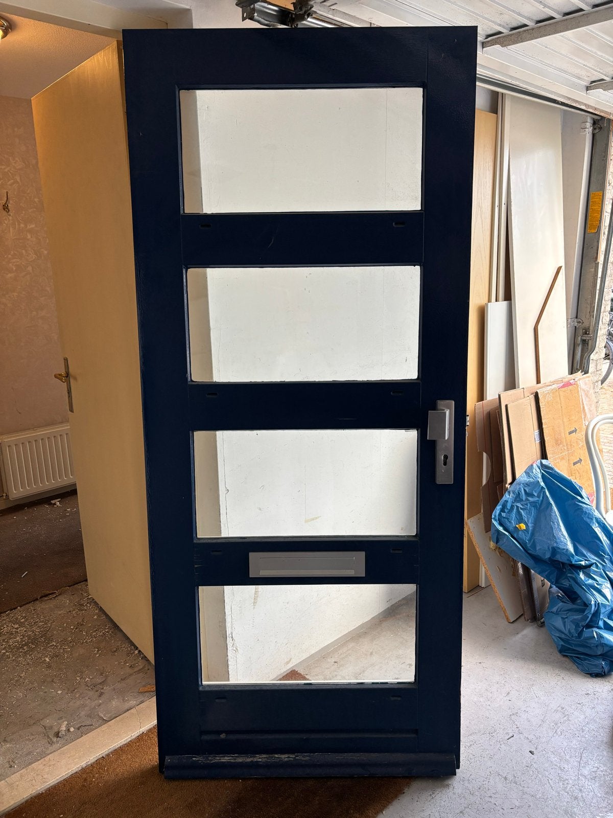 Buitendeur met Glas en Brievenbus - 92,5x211, Ophalen, Gebruikt, 80 tot 100 cm, Buitendeur
