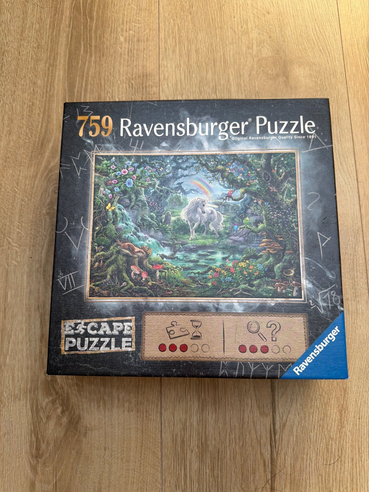 Ravensburger Escape Puzzle Eenhoorn 759 stukjes - Nieuw, Ophalen, Meer dan 50 stukjes, Nieuw, 6 jaar of ouder