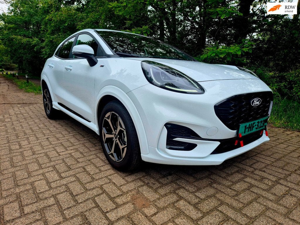 Ford Puma 1.0 EcoBoost Hybrid ST-Line / FORD GARANTIE, Auto's, Voorwielaandrijving, Puma, Zwart, Wit