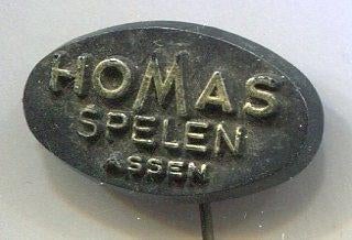 HOMAS spelen Assen zwart plastic speldje ( W_322 ), Verzenden, Nieuw, Merk, Speldje of Pin