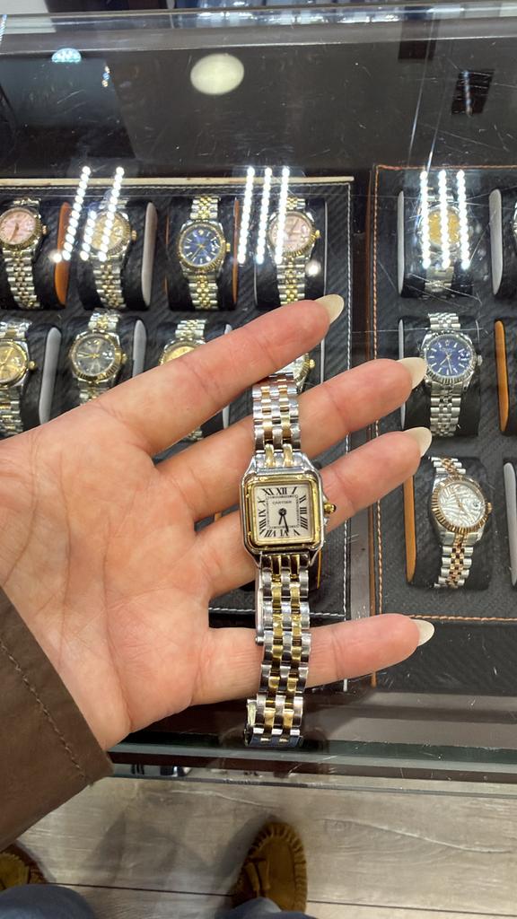 Cartier Panthère Horloge -Twee-kleurig Staal, Overige merken, Polshorloge, Ophalen of Verzenden, Zo goed als nieuw