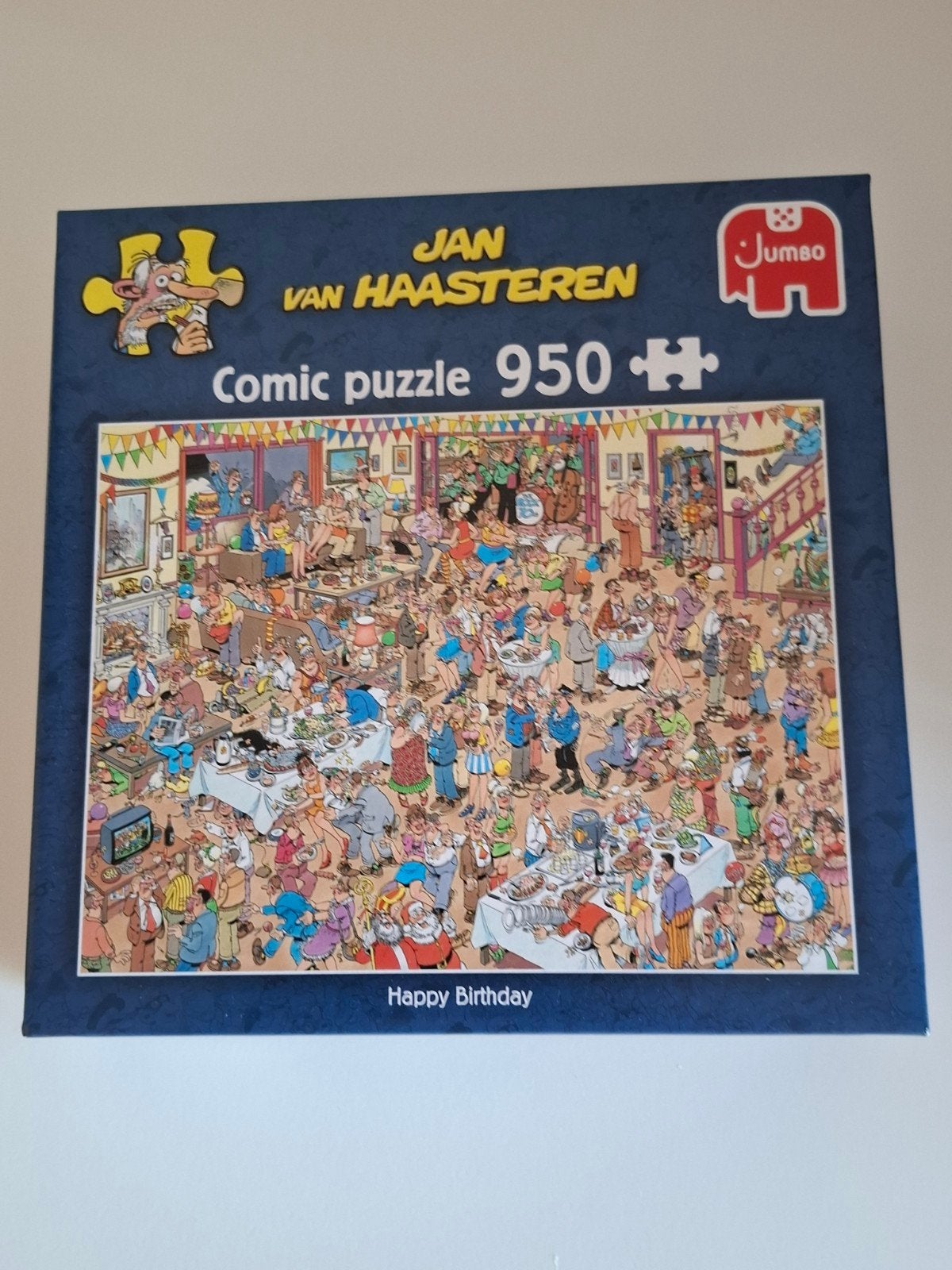 Jan van Haasteren 'Happy Birthday'  950 stukjes, Hobby en Vrije tijd, Denksport en Puzzels, Ophalen of Verzenden, 500 t/m 1500 stukjes