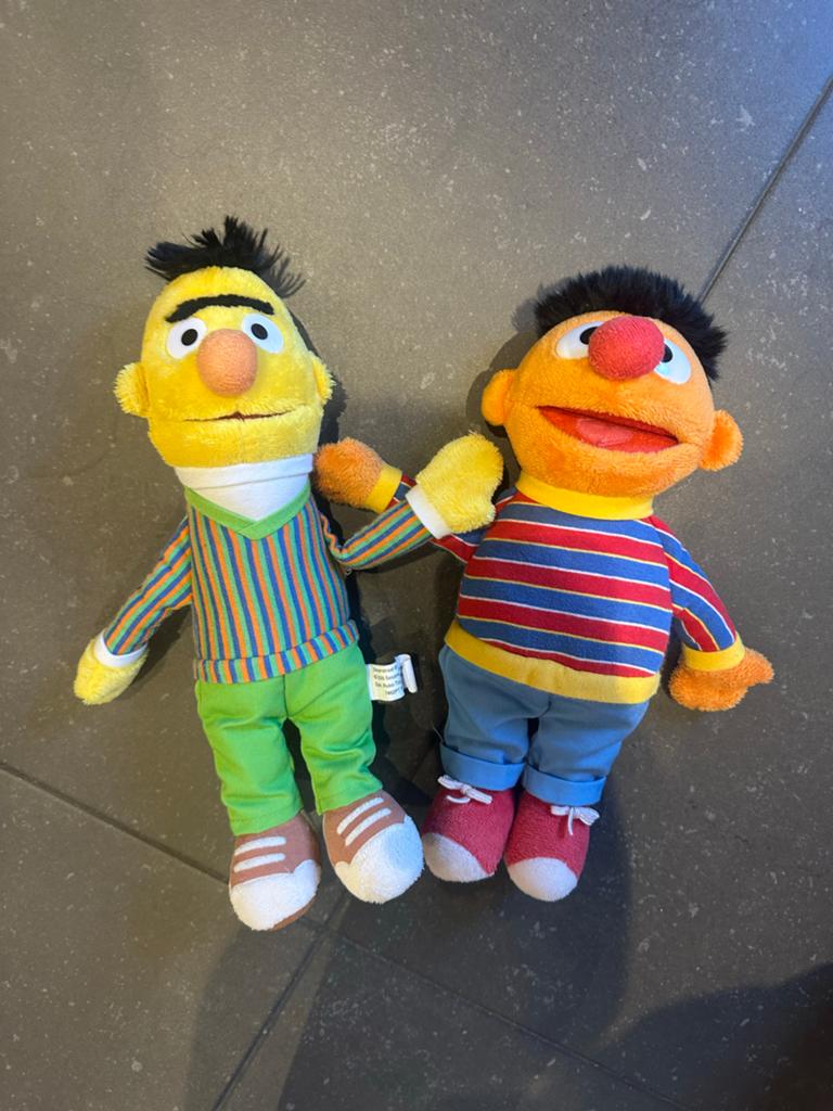 Sesamstraat Bert en Ernie knuffels set!, Ophalen, Gebruikt, Overige merken, Overige karakters