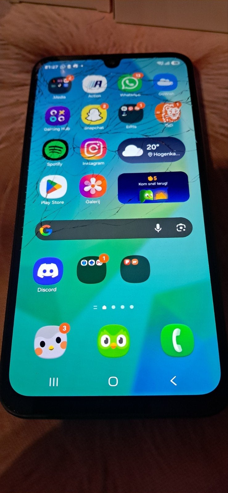 Samsung Galaxy A16 128GB - Gebarsten scherm, Zwart, Touchscreen, Ophalen of Verzenden, Zonder simlock